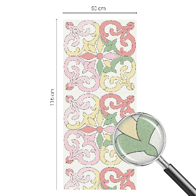 Privátní fólie na okno vitráž Květinové ornamenty