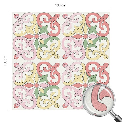 Privátní fólie na okno vitráž Květinové ornamenty