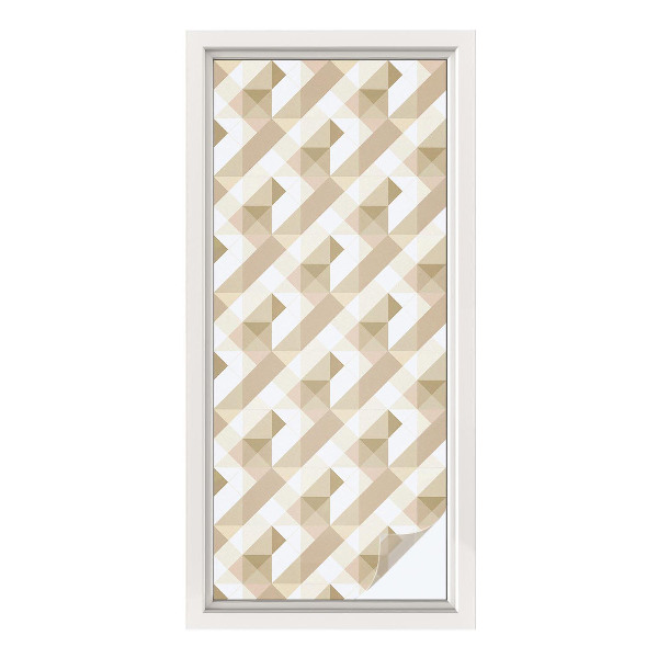 Dekorativní mléčná fólie na sklo Trojúhelníkové vzory