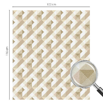 Dekorativní mléčná fólie na sklo Trojúhelníkové vzory