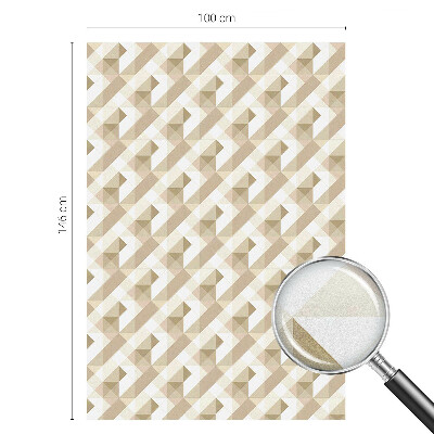 Dekorativní mléčná fólie na sklo Trojúhelníkové vzory