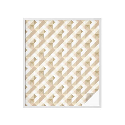 Dekorativní mléčná fólie na sklo Trojúhelníkové vzory