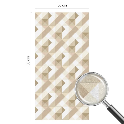 Dekorativní mléčná fólie na sklo Trojúhelníkové vzory