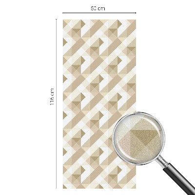 Dekorativní mléčná fólie na sklo Trojúhelníkové vzory