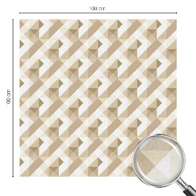 Dekorativní mléčná fólie na sklo Trojúhelníkové vzory