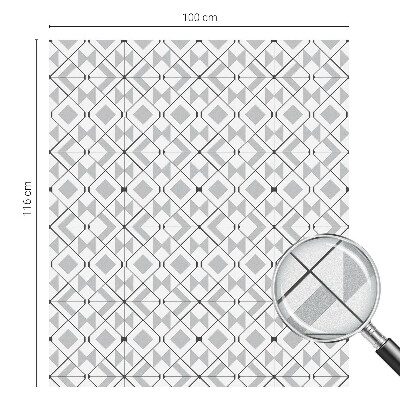 Privátní fólie na okno vitráž Geometrické vzory