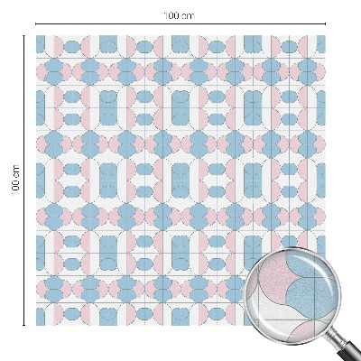 Dekorativní mléčná fólie na sklo Pastelové vzory
