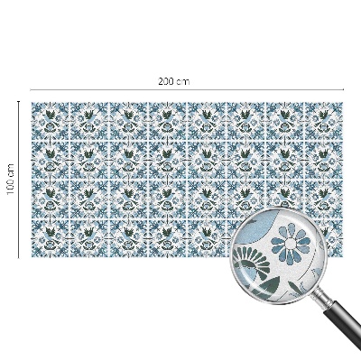 Zatmavovací fólie na okna Modré květy