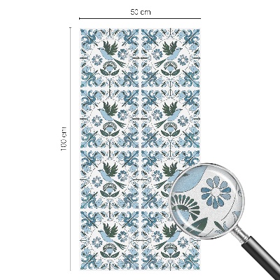 Zatmavovací fólie na okna Modré květy