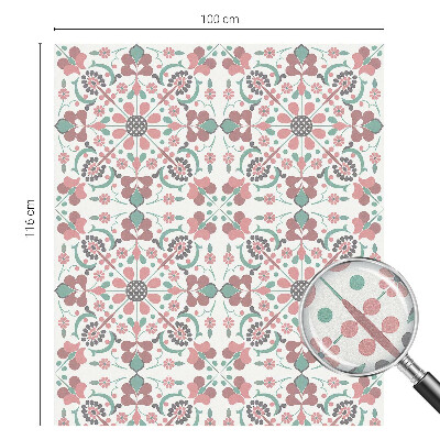 Privátní fólie na okno vitráž Květinová harmonie