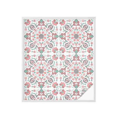 Privátní fólie na okno vitráž Květinová harmonie