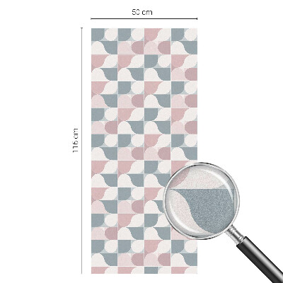 Privátní fólie na okno vitráž Pastelové vzory