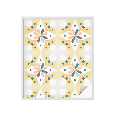 Neprůhledná fólie na sklo dveří Květinová symetrie