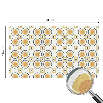 Privátní fólie na okno vitráž Retro kruhy