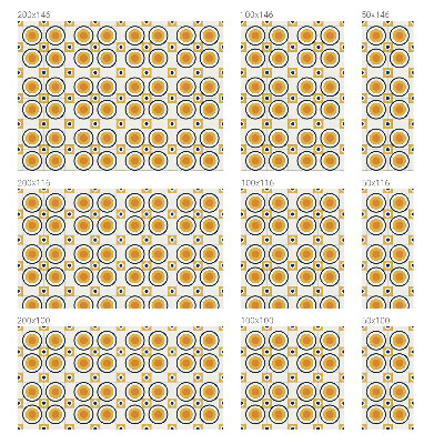 Privátní fólie na okno vitráž Retro kruhy