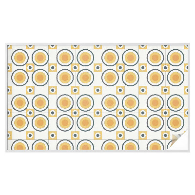 Privátní fólie na okno vitráž Retro kruhy