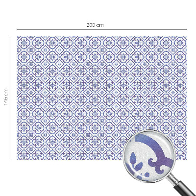 Dekorativní mléčná fólie na sklo Modré dlaždice