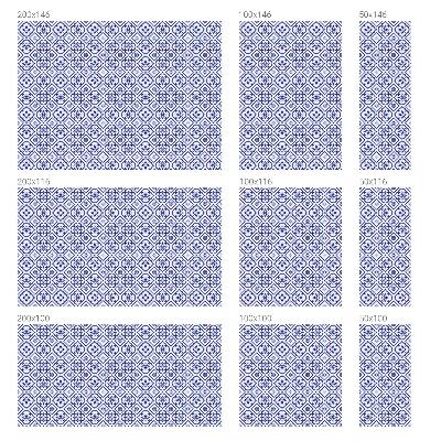 Dekorativní mléčná fólie na sklo Modré dlaždice