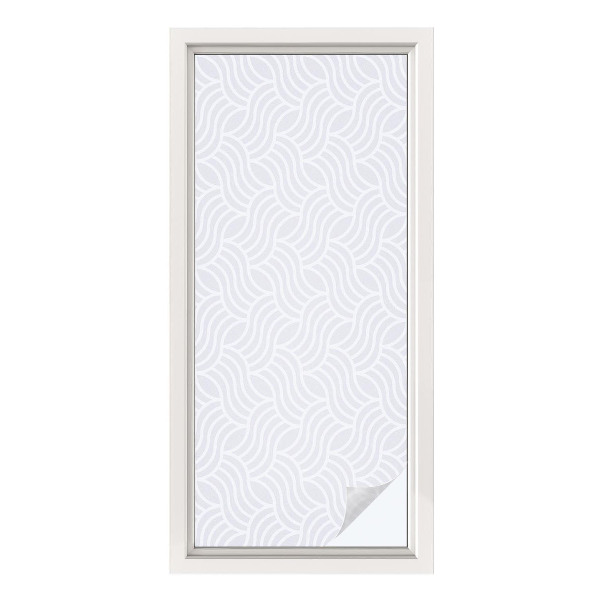 Dekorativní mléčná fólie na sklo Vlny harmonie