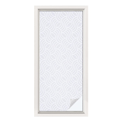 Dekorativní mléčná fólie na sklo Vlny harmonie