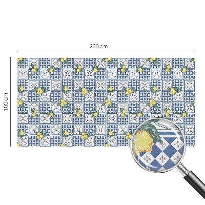 Dekorativní mléčná fólie na sklo Citronový vzor