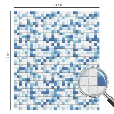 Privátní fólie na okno vitráž Hra s dlaždicemi