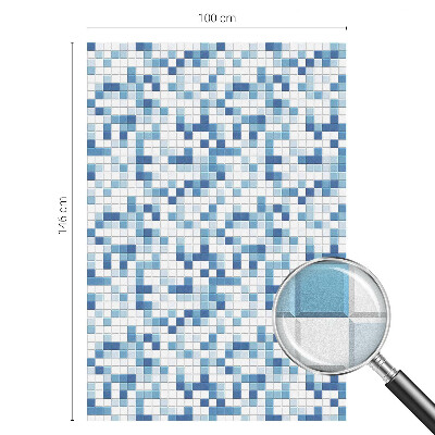 Privátní fólie na okno vitráž Hra s dlaždicemi