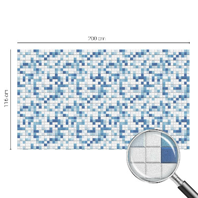 Privátní fólie na okno vitráž Hra s dlaždicemi