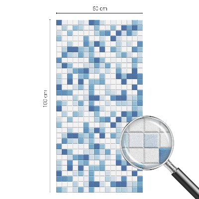 Privátní fólie na okno vitráž Hra s dlaždicemi
