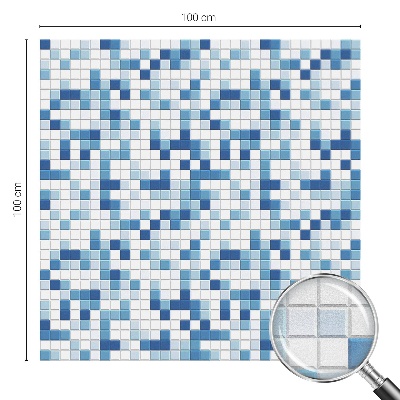 Privátní fólie na okno vitráž Hra s dlaždicemi