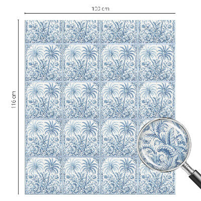 Dekorativní mléčná fólie na sklo Tropická krajina