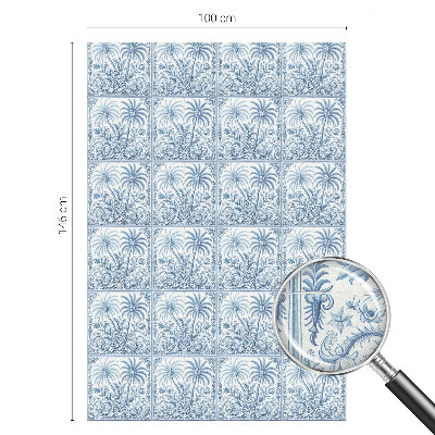 Dekorativní mléčná fólie na sklo Tropická krajina