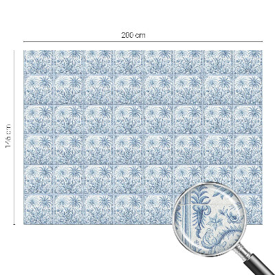 Dekorativní mléčná fólie na sklo Tropická krajina