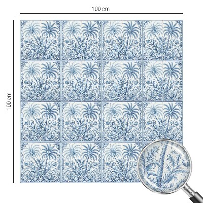 Dekorativní mléčná fólie na sklo Tropická krajina