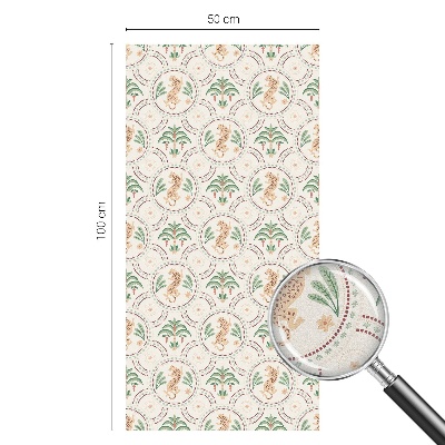 Privátní fólie na okno vitráž Palmový leopard