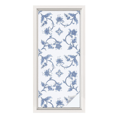 Privátní fólie na okno vitráž Květinový ornament