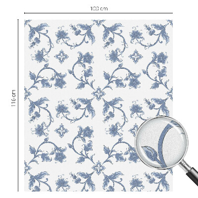 Privátní fólie na okno vitráž Květinový ornament