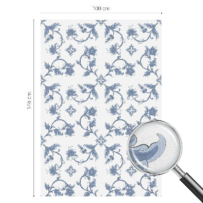 Privátní fólie na okno vitráž Květinový ornament