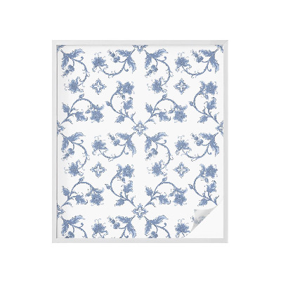 Privátní fólie na okno vitráž Květinový ornament