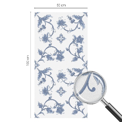 Privátní fólie na okno vitráž Květinový ornament