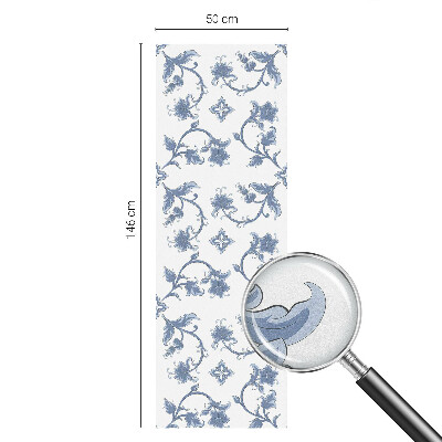 Privátní fólie na okno vitráž Květinový ornament