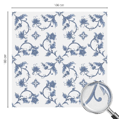 Privátní fólie na okno vitráž Květinový ornament