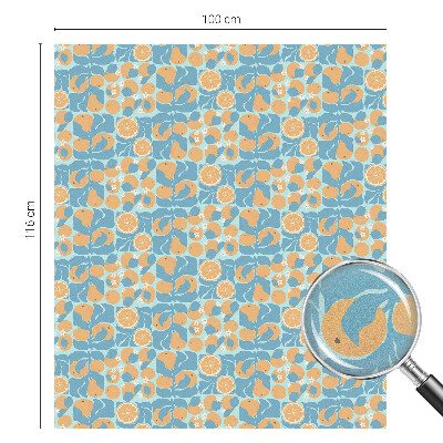 Dekorativní mléčná fólie na sklo Rybí citrus