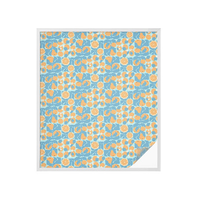 Dekorativní mléčná fólie na sklo Rybí citrus