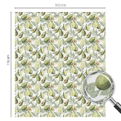 Neprůhledná fólie na sklo dveří Avokádové listy