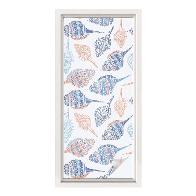 Dekorativní mléčná fólie na sklo Mořské mušle