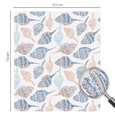 Dekorativní mléčná fólie na sklo Mořské mušle