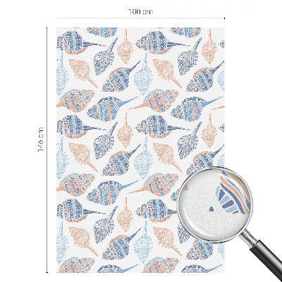 Dekorativní mléčná fólie na sklo Mořské mušle