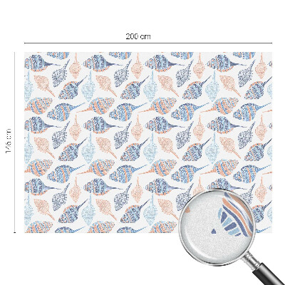 Dekorativní mléčná fólie na sklo Mořské mušle