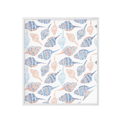 Dekorativní mléčná fólie na sklo Mořské mušle